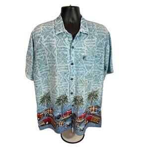 Vintage Pineapple Connection Mens Woody Hawaiian Shirt.